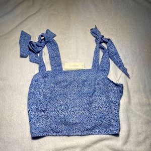 Francesca’s Blue Flower Croptop